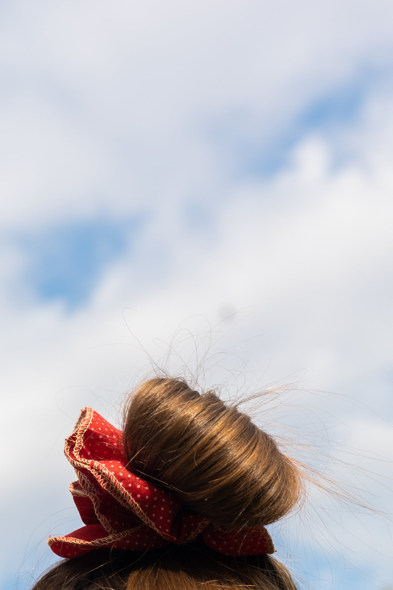 Chouchou double à surpiqûre contrastante