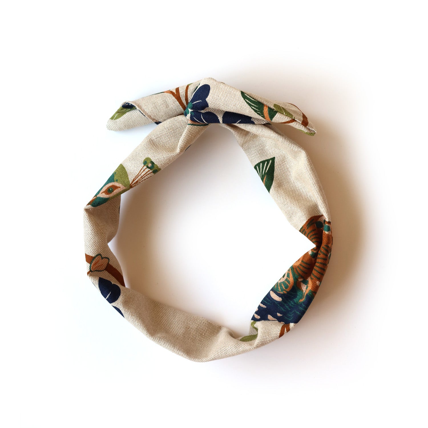 Bandeau à torsader en coton à motifs