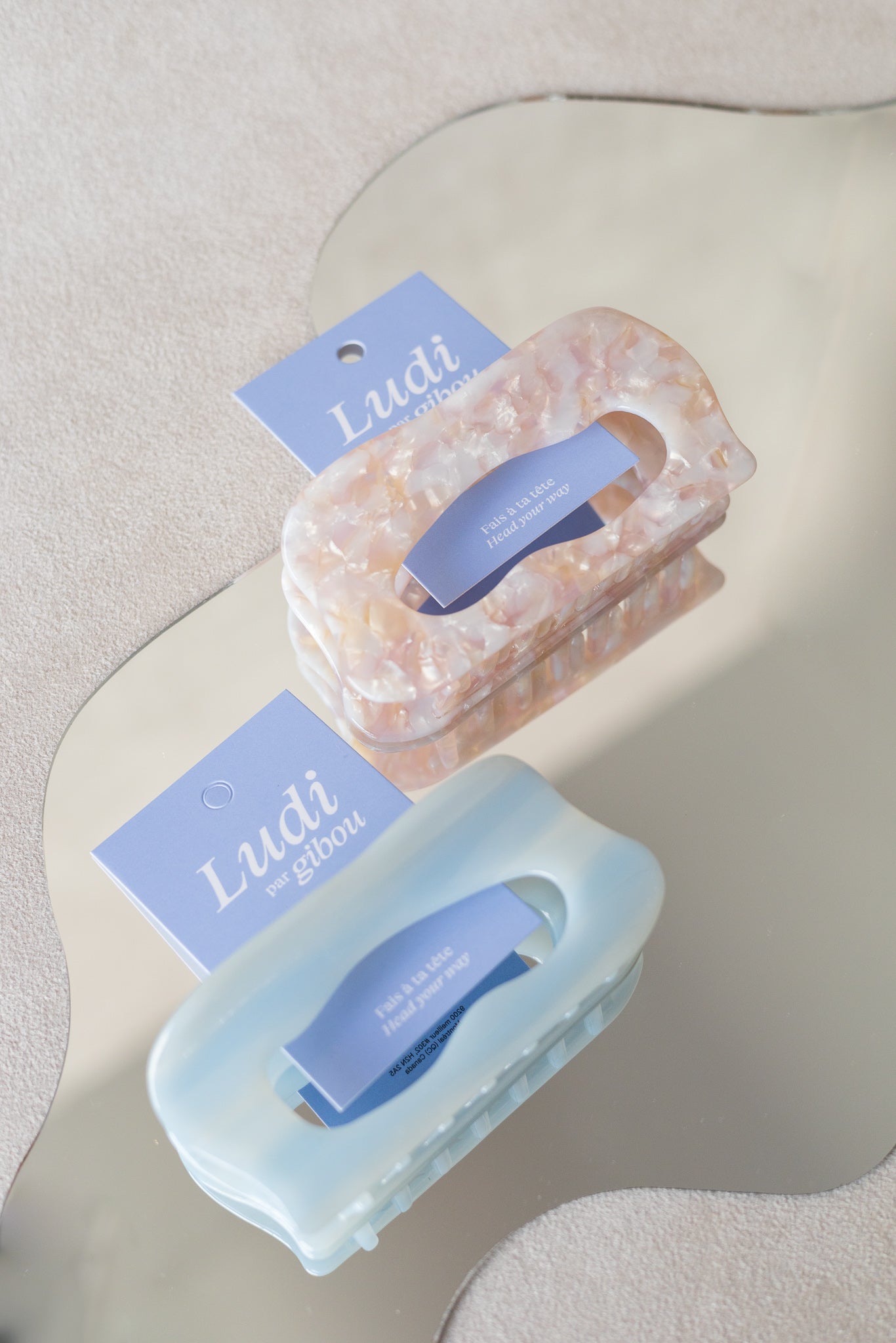 Pince à cheveux en acétate Ludi