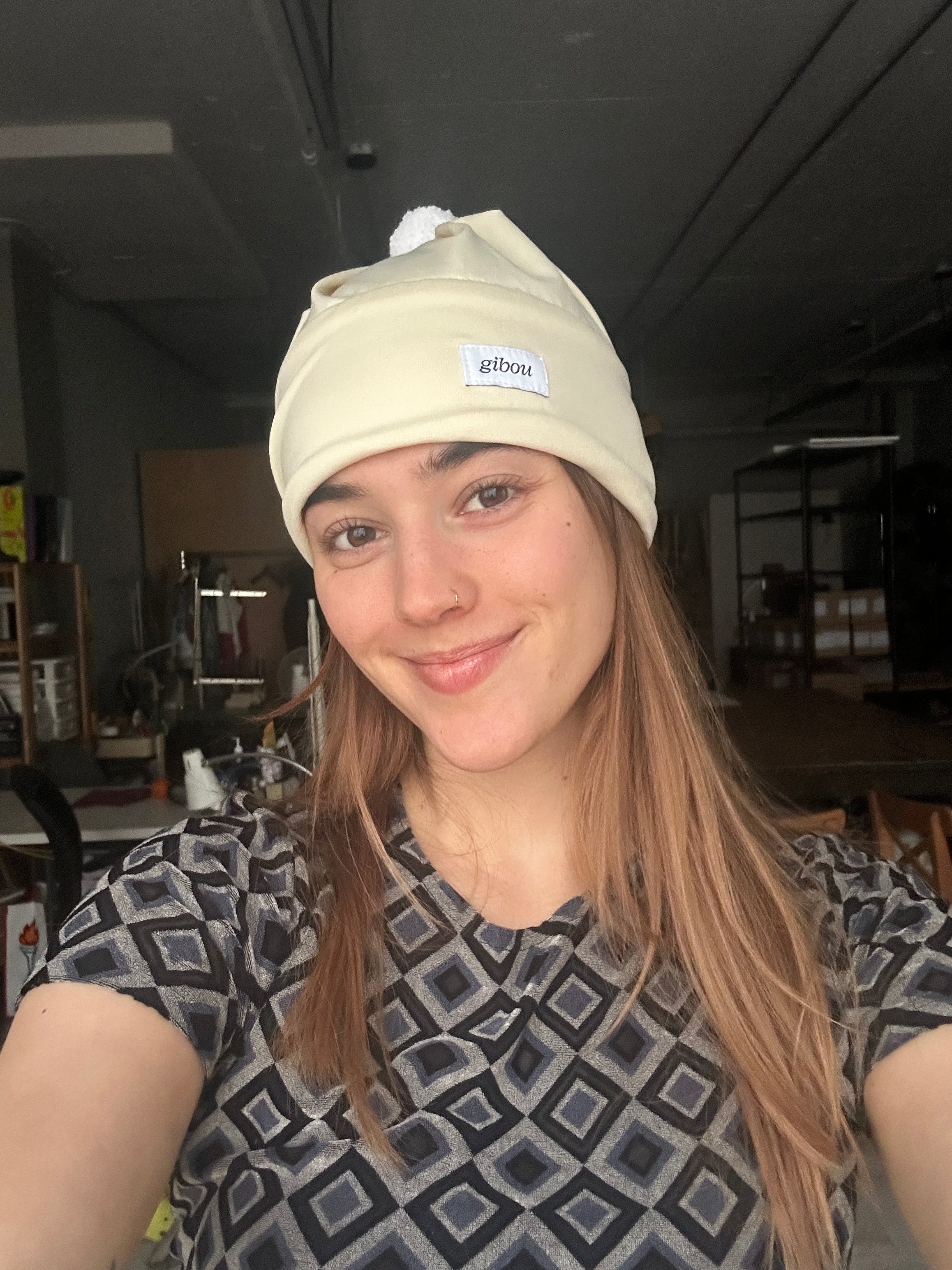 Imparfait - Tuque sport jaune en cotna