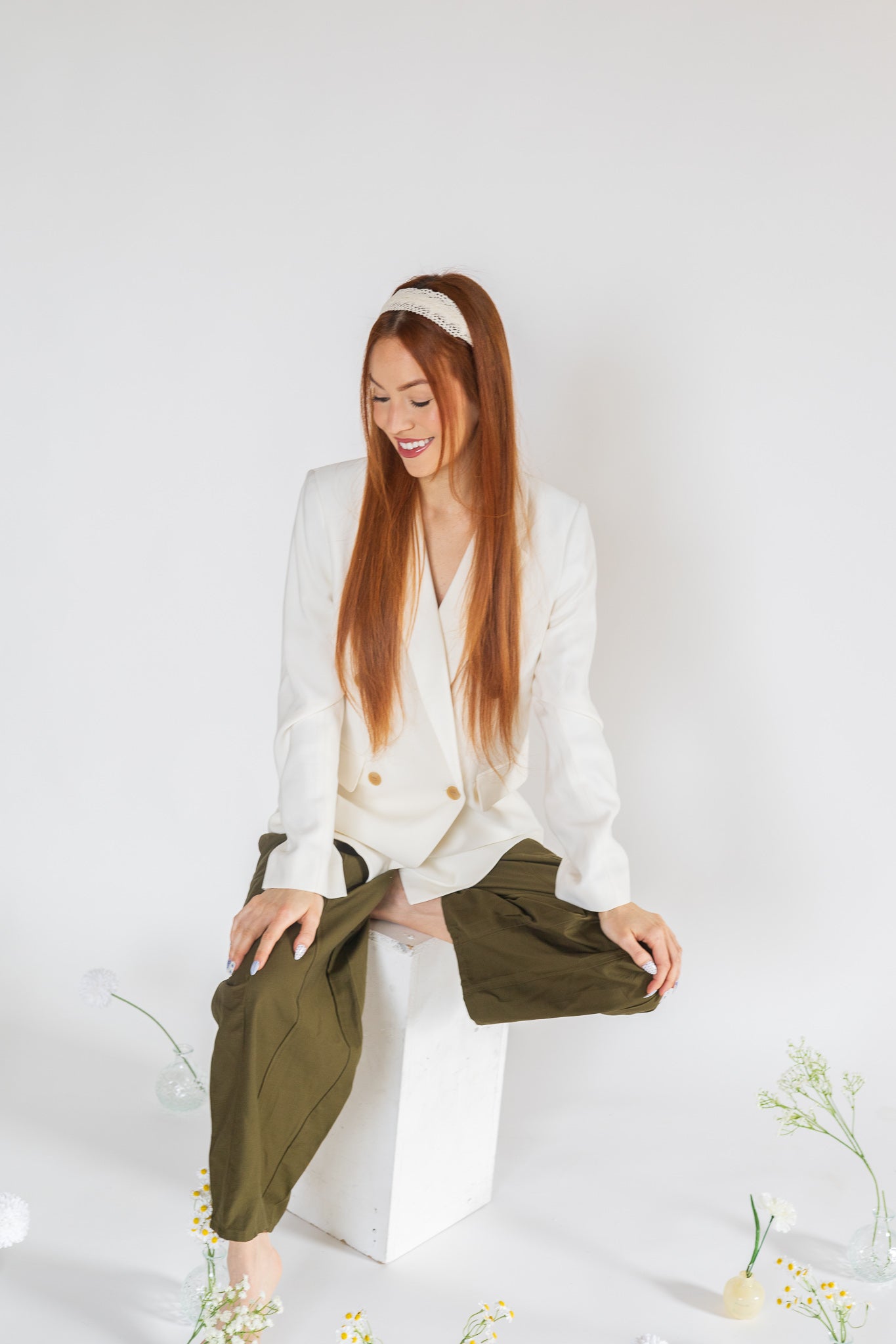 Échantillon - Serre-tête en dentelle en coton