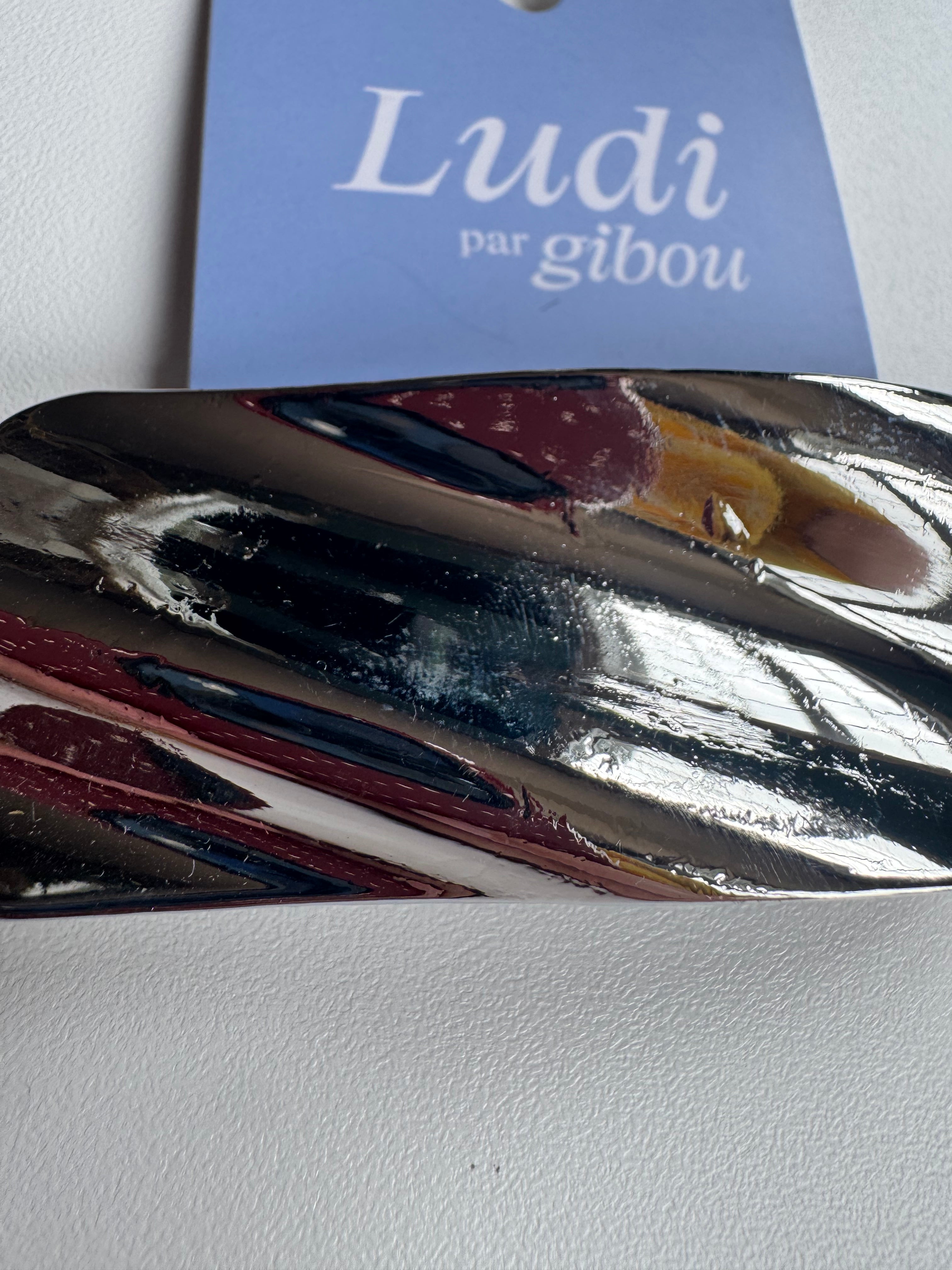 Échantillon - Barrette métallique argent Ludi