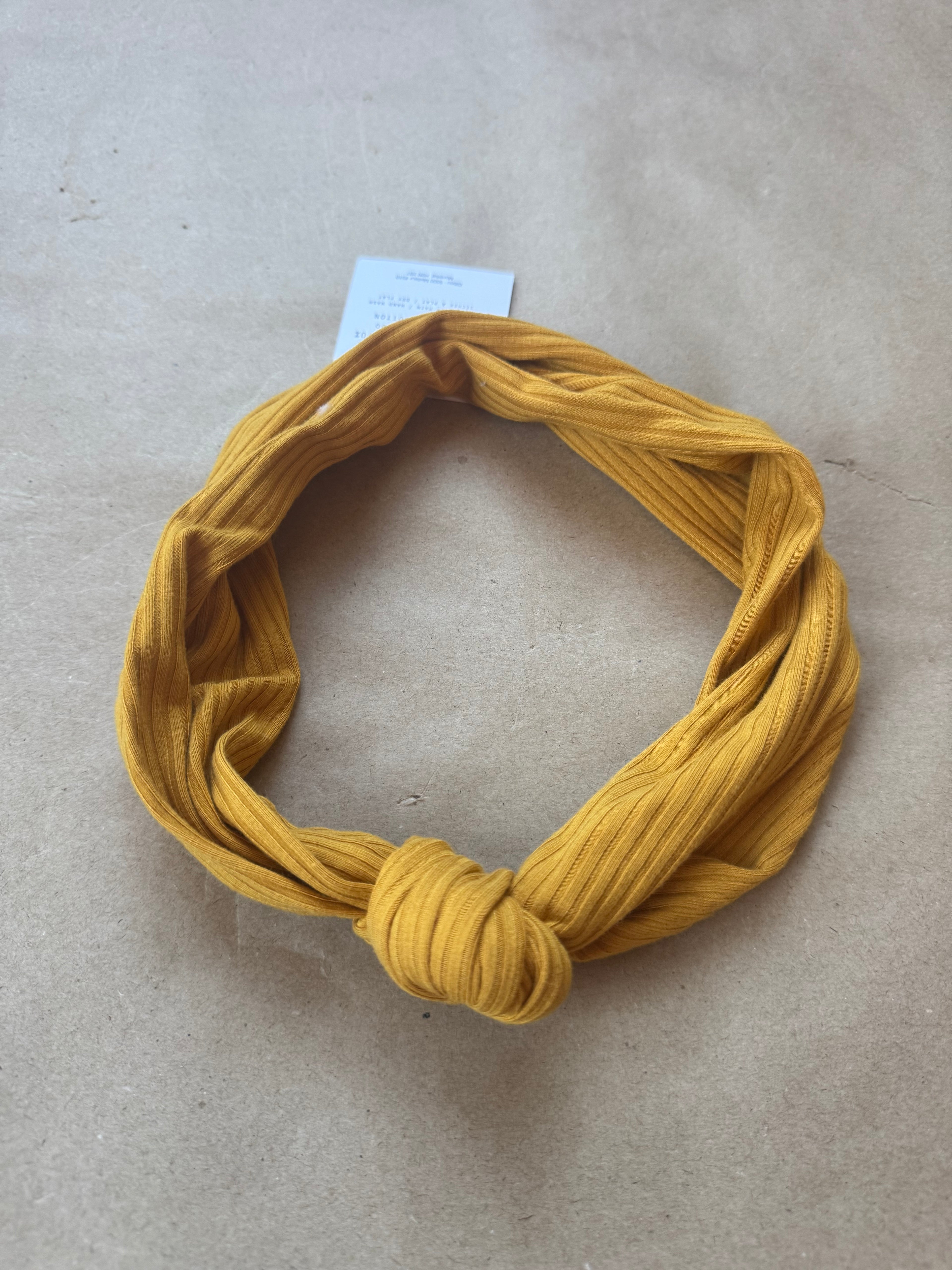 Échantillon - Bandeau noué en bambou jaune
