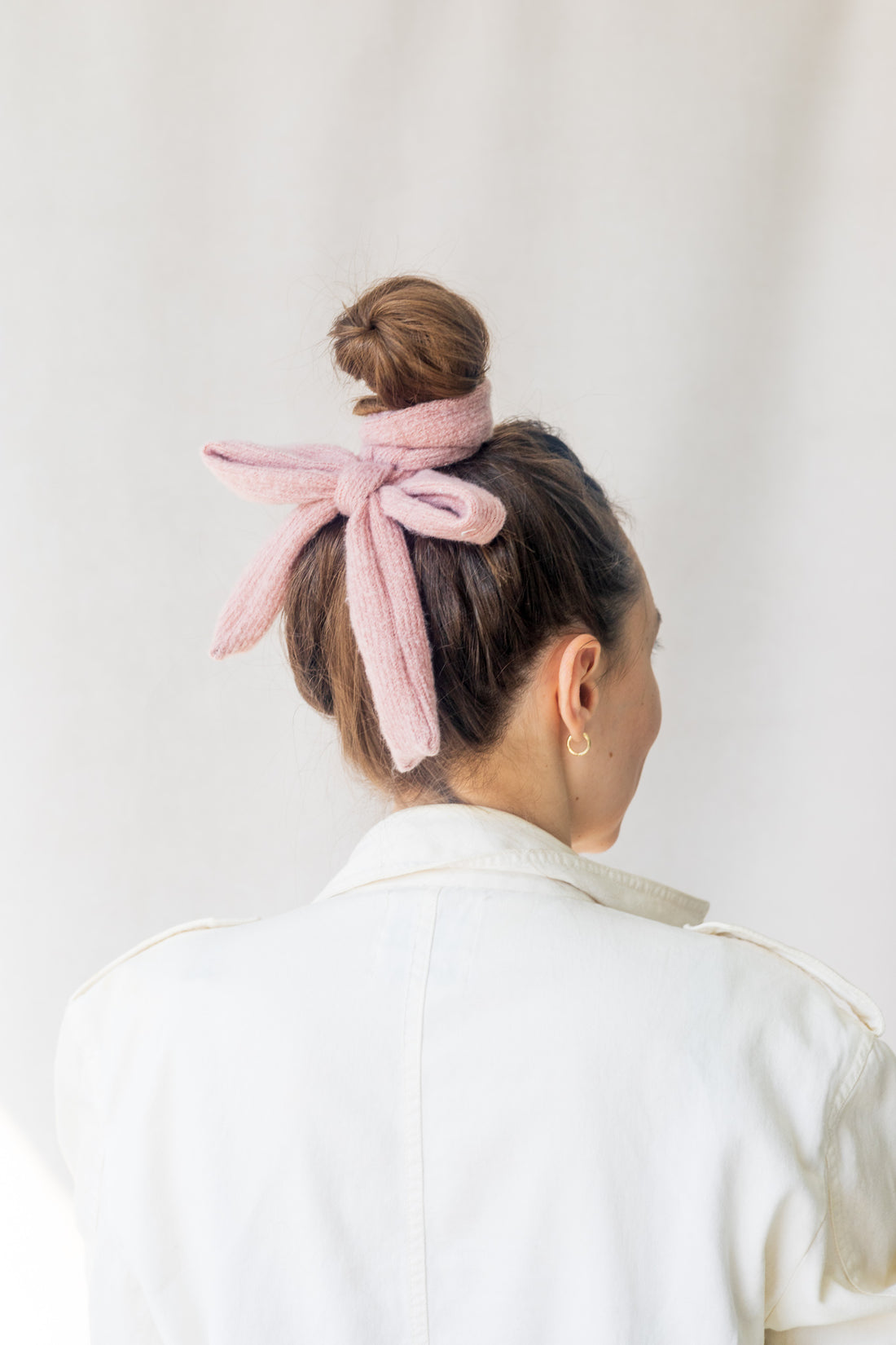 Boucle sur élastique avec tissus revalorisés