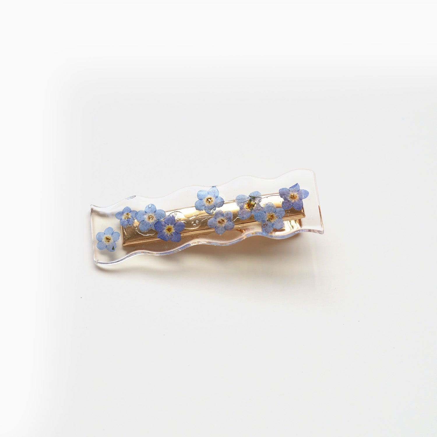 Barrette avec fleurs séchées