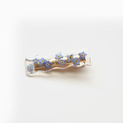 Barrette avec fleurs séchées
