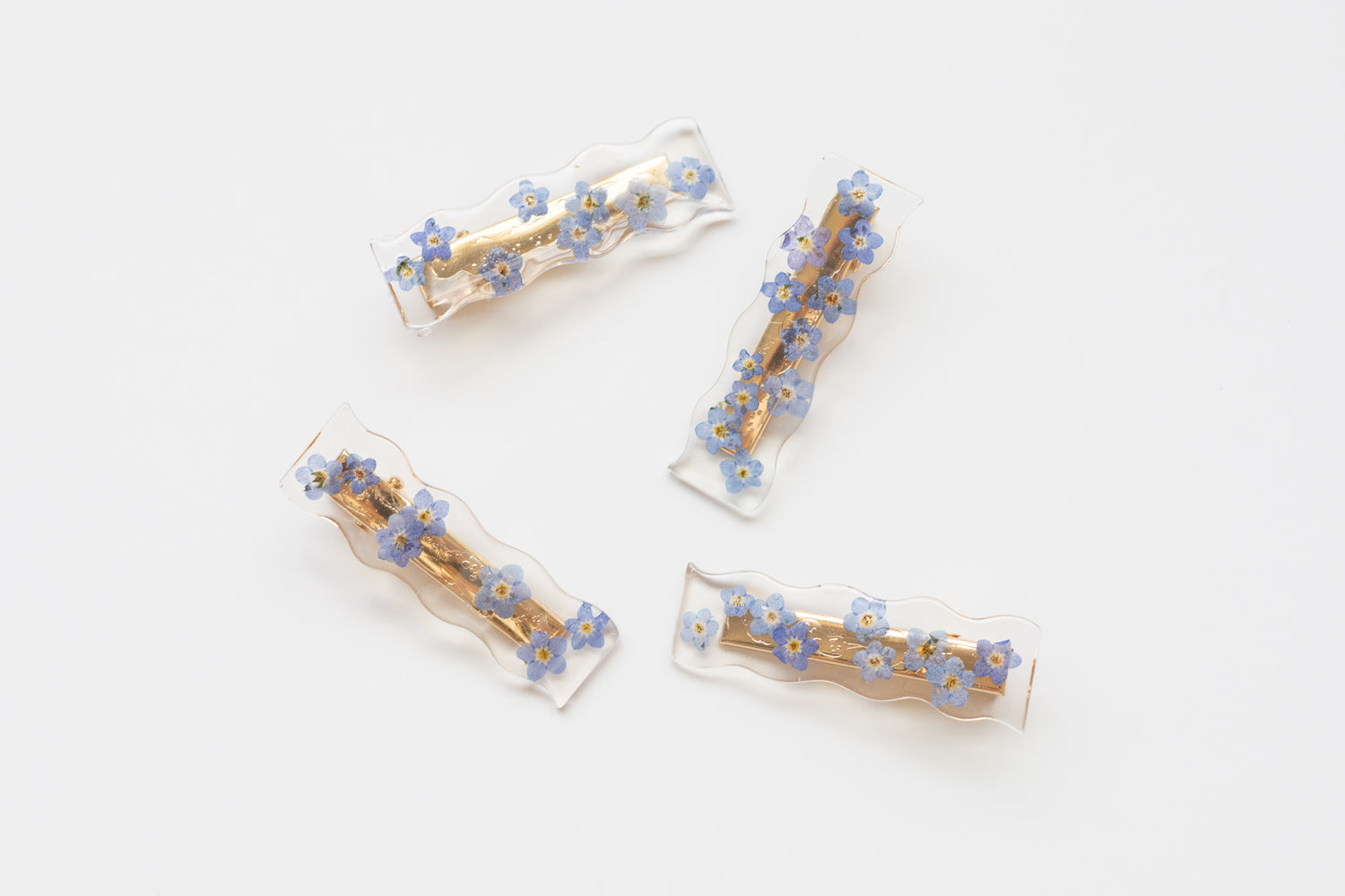 Barrette avec fleurs séchées