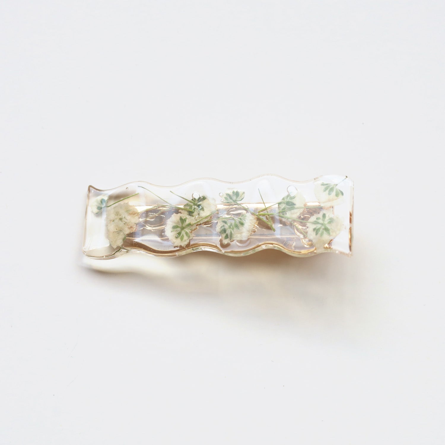 Barrette avec fleurs séchées