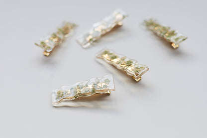 Barrette avec fleurs séchées