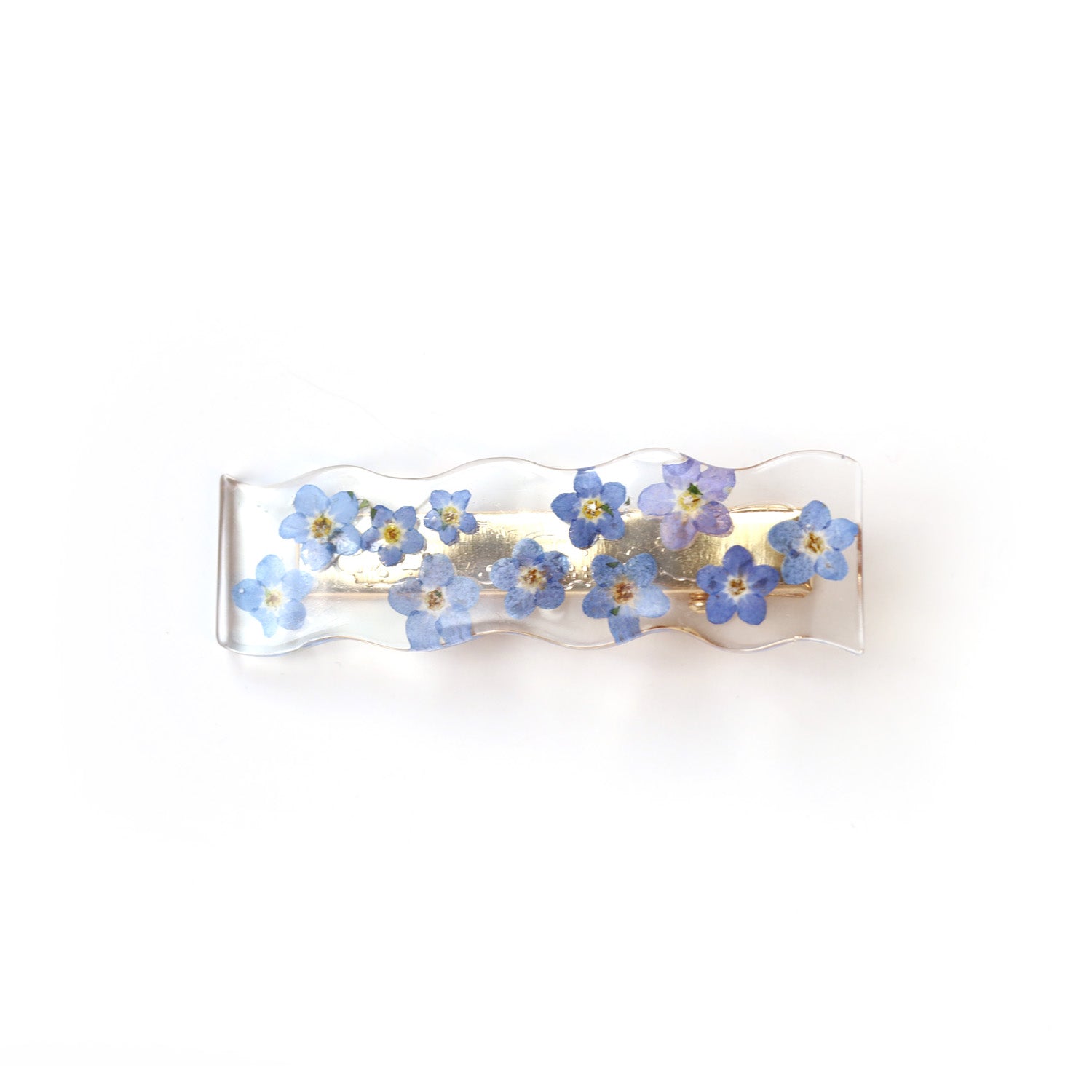 Barrette avec fleurs séchées