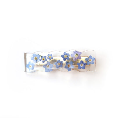 Barrette avec fleurs séchées
