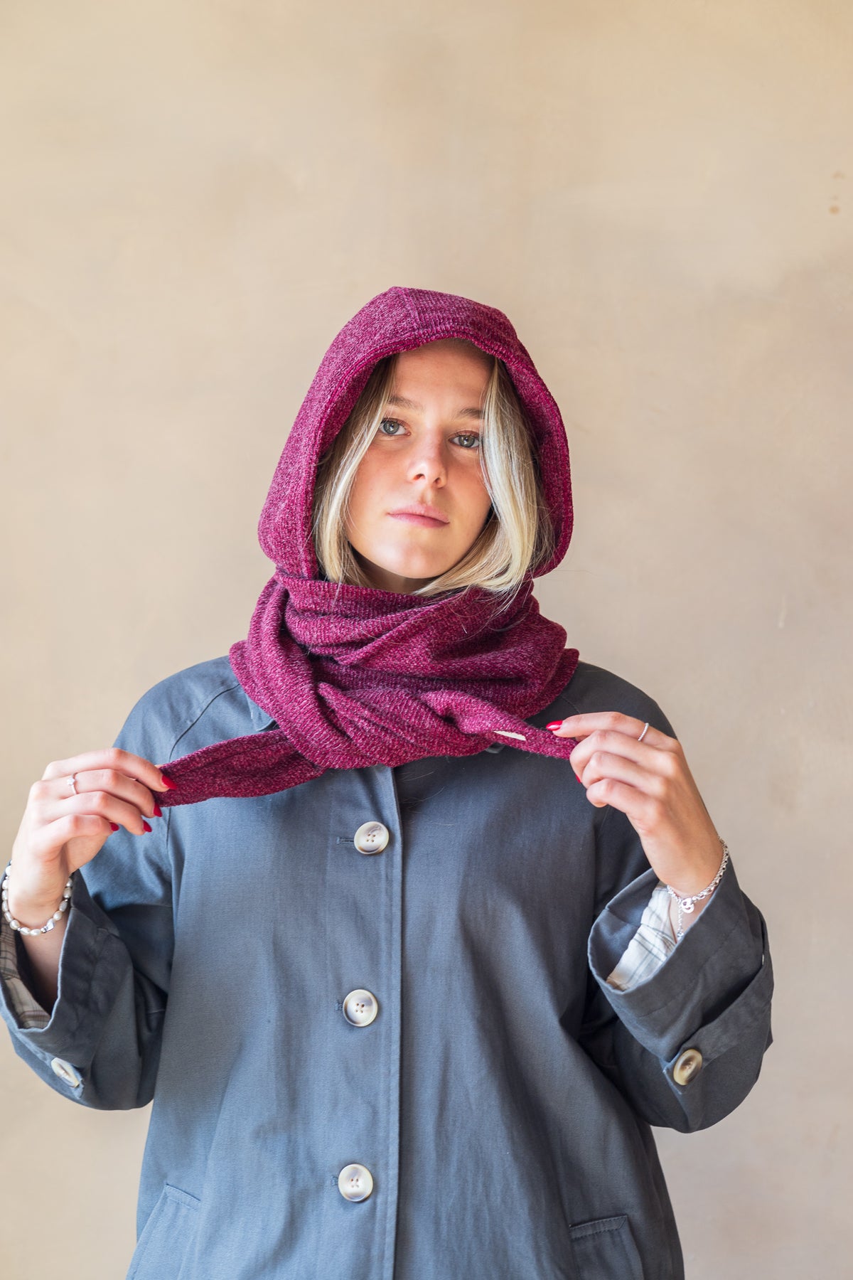 Capuche foulard en tissu revalorisé