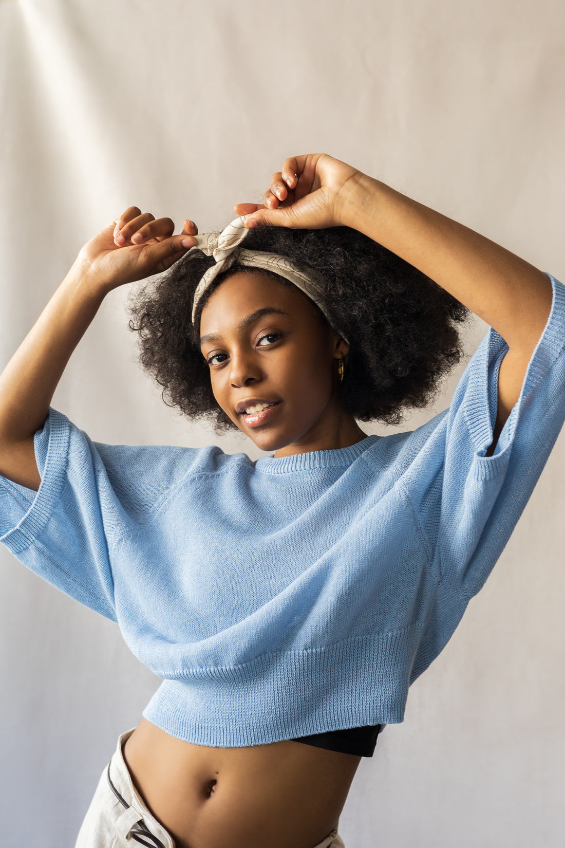 Patterned cotton twist headband