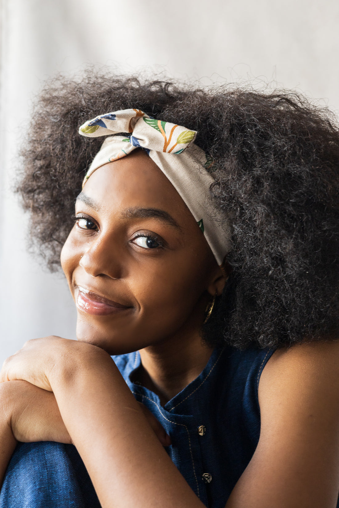 Patterned cotton twist headband