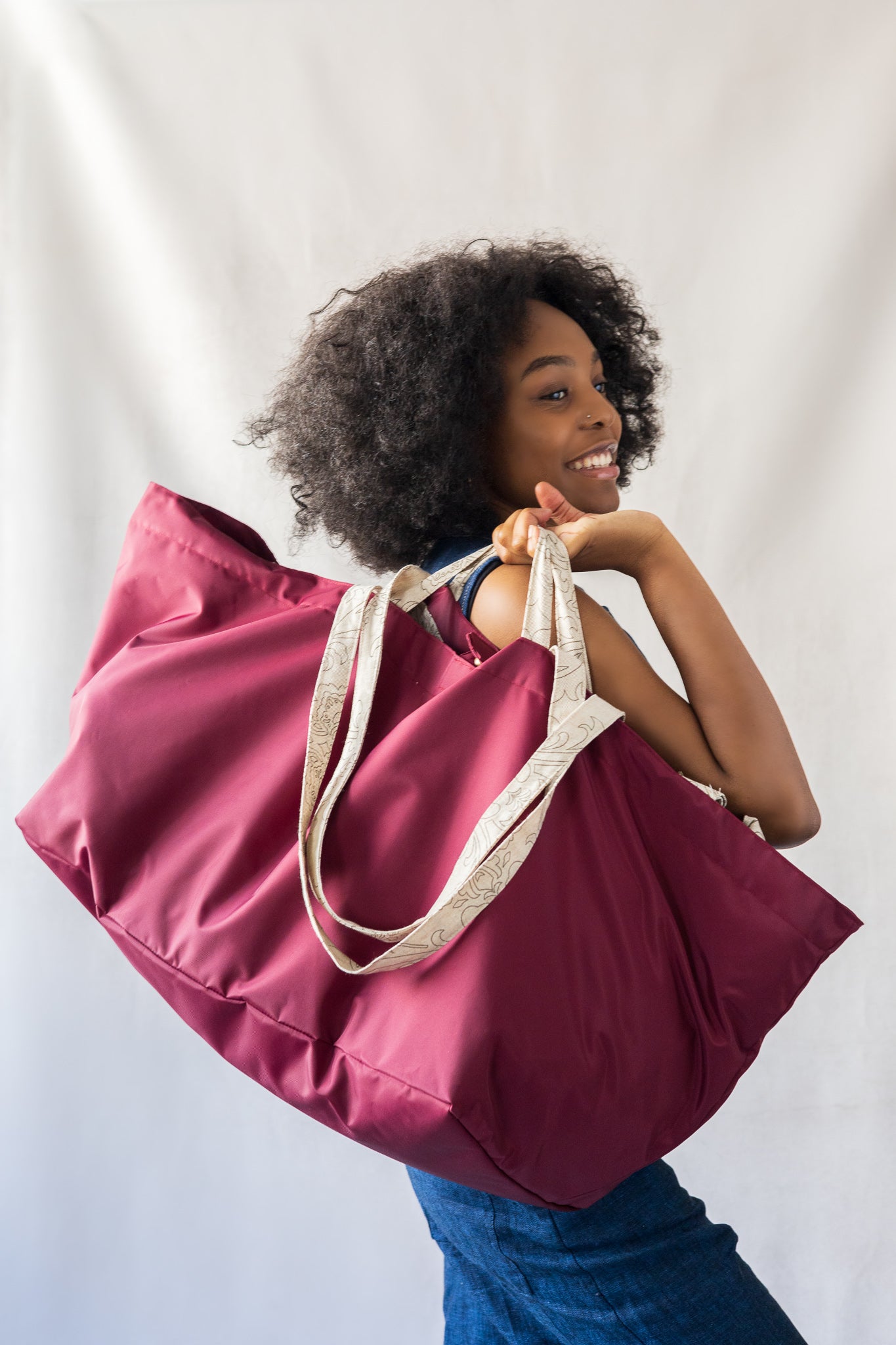 Très grand sac fourre-tout réversible