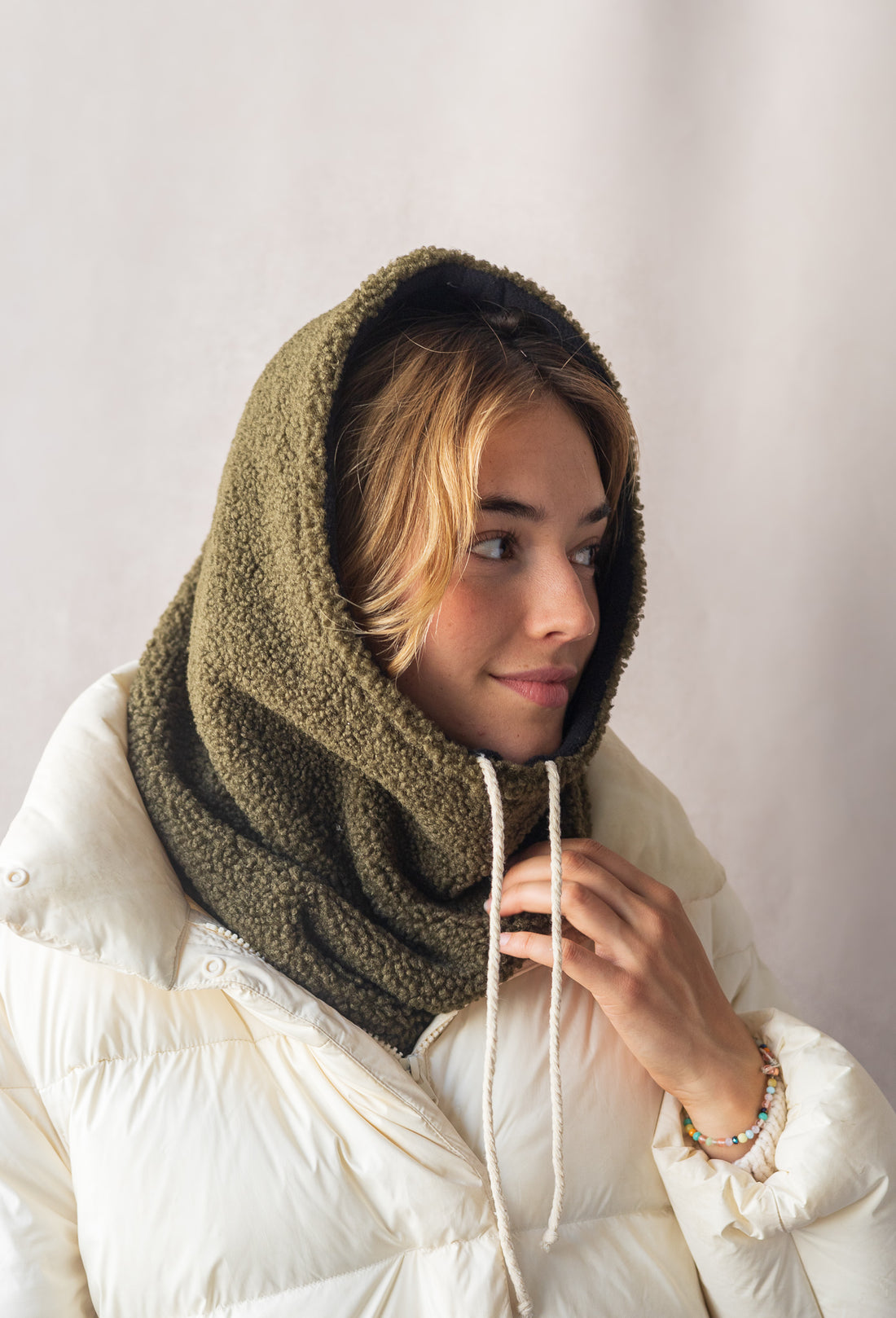 Col capuche réversible intérieur velours