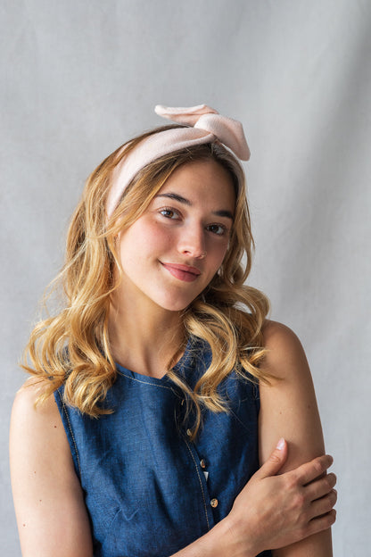 Bandeau à torsader automne en tissu revalorisé