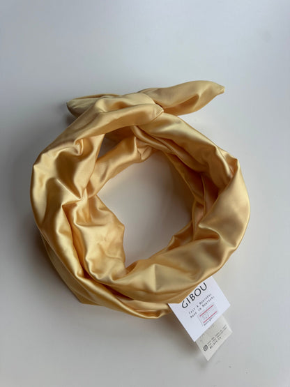 Échantillon - Bandeau XL en satin jaune pâle