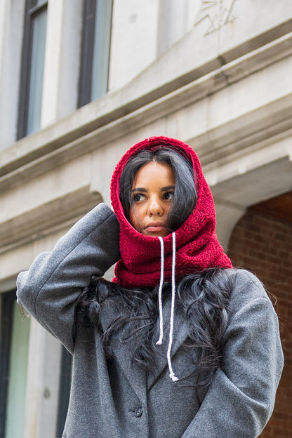 Col capuche intérieur en satin