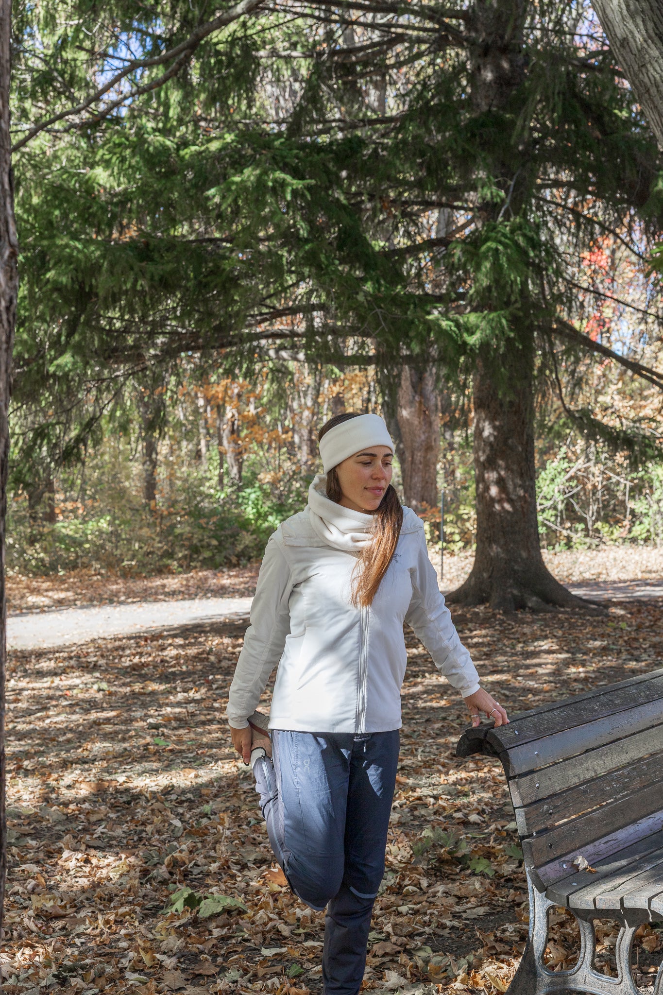 Échantillon - Bandeau en polaire blanc