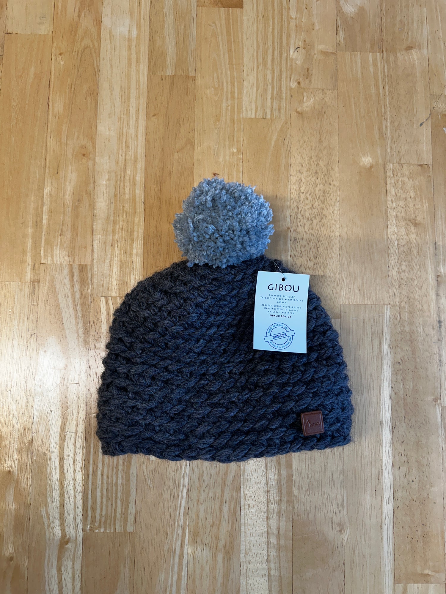 Échantillon - Tuque classique tricotée 2 tons