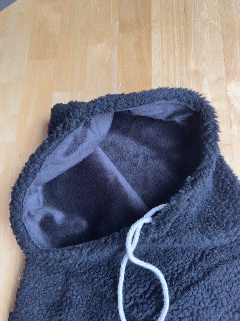 Imparfait - Col Capuche noir intérieur en velours