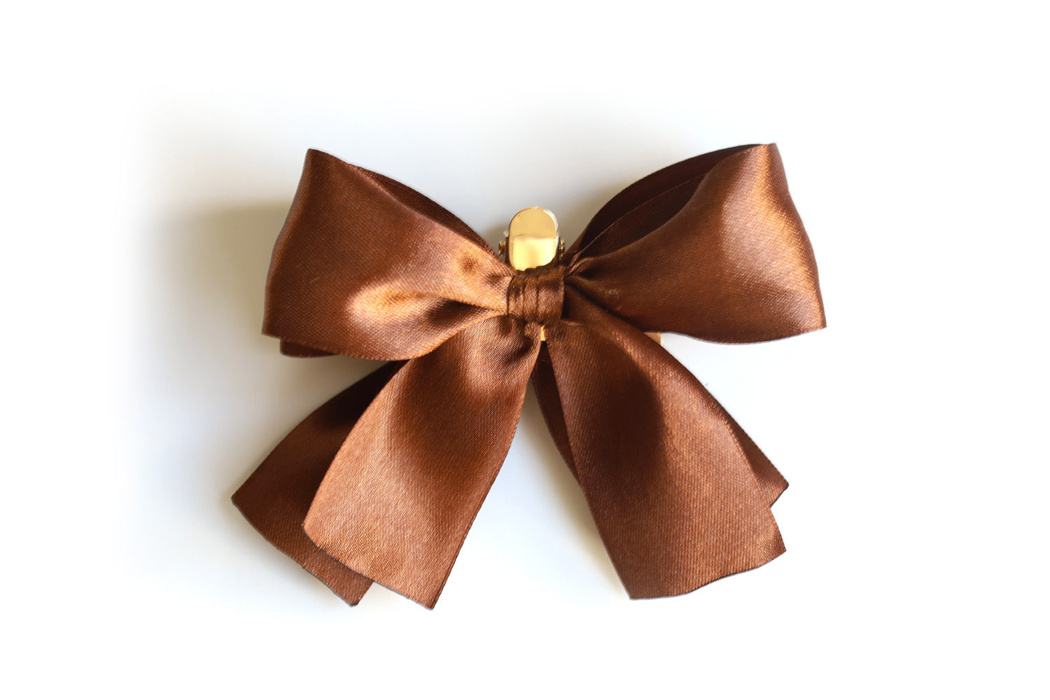 Boucle double sur pince dorée