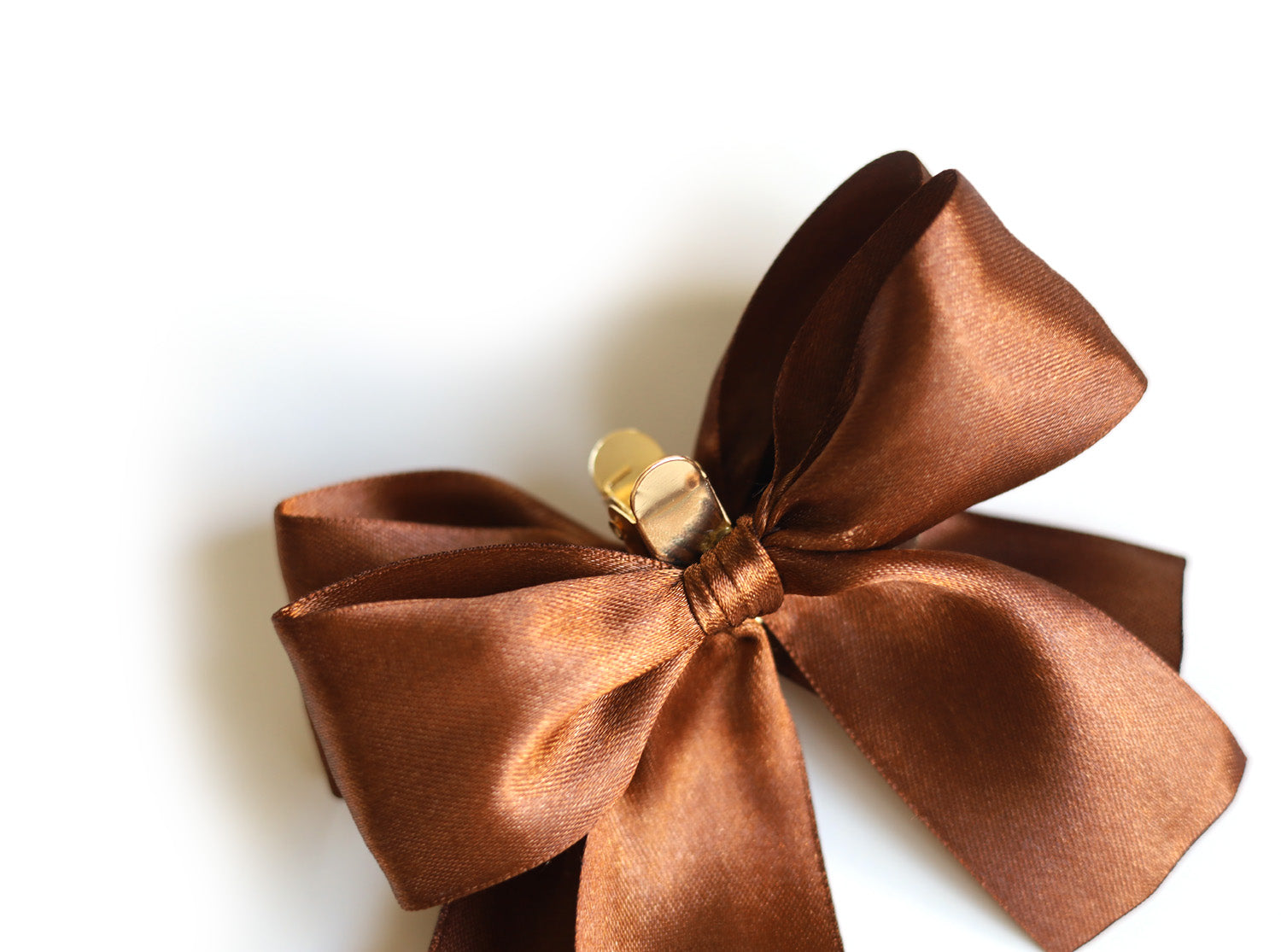 Boucle double sur pince dorée