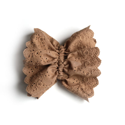 Chouchou broderie anglaise