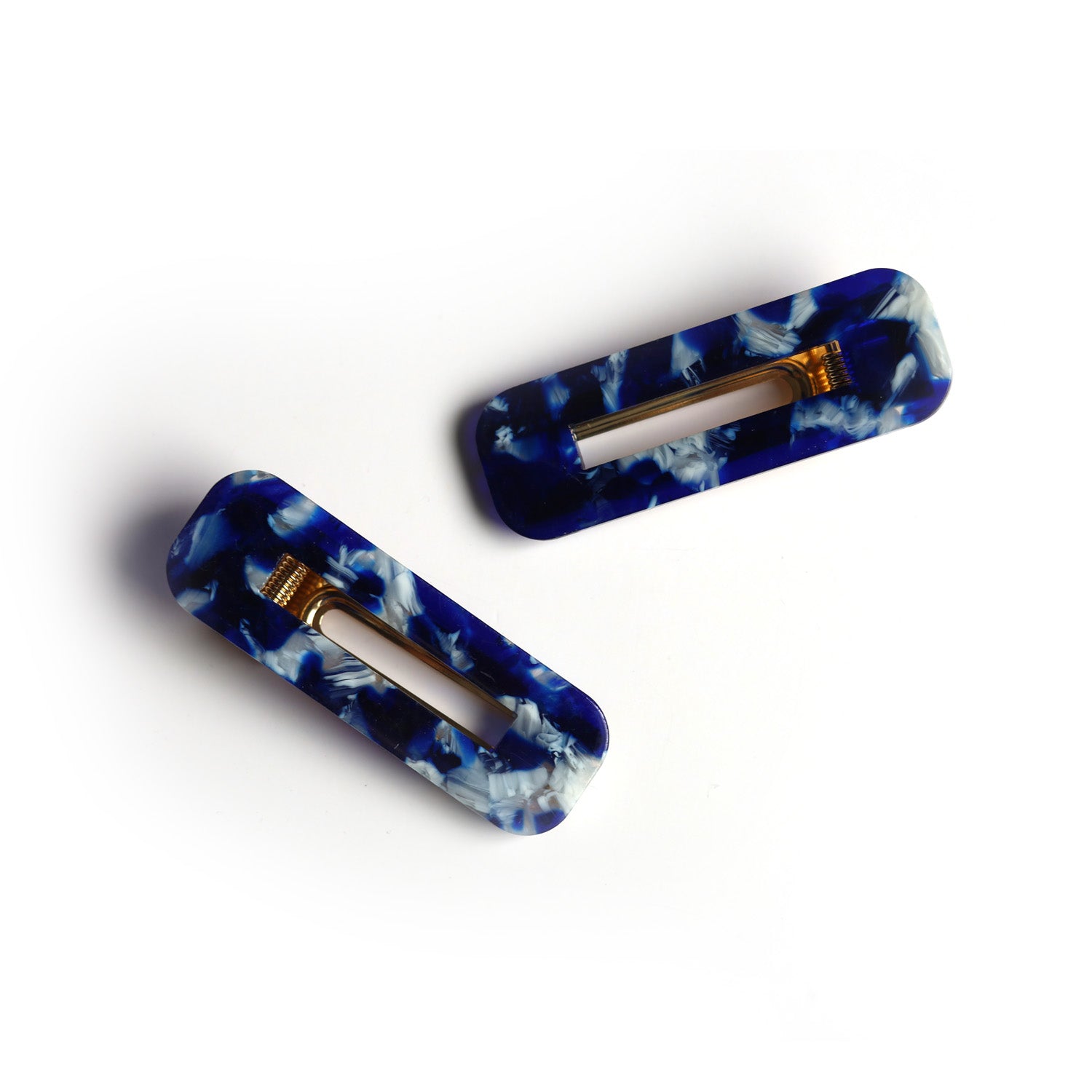 Barrettes rectangulaires en acétate (ensemble de 2)