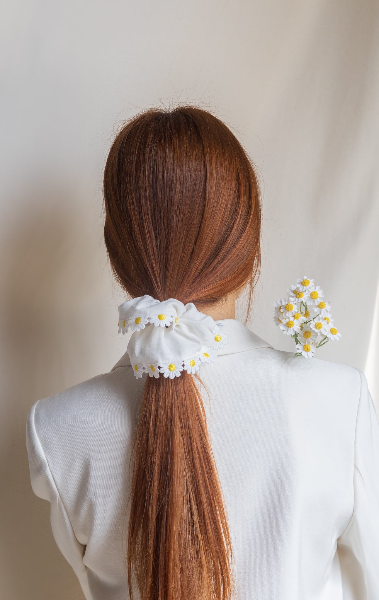 Chouchou à bordure marguerites
