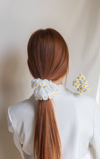 Chouchou à bordure marguerites