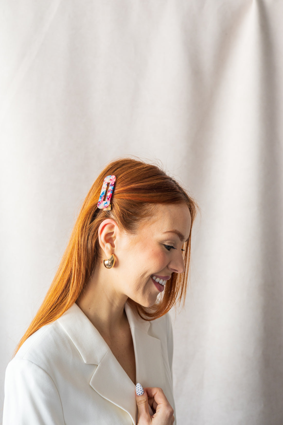 Barrettes rectangulaires en acétate (ensemble de 2)