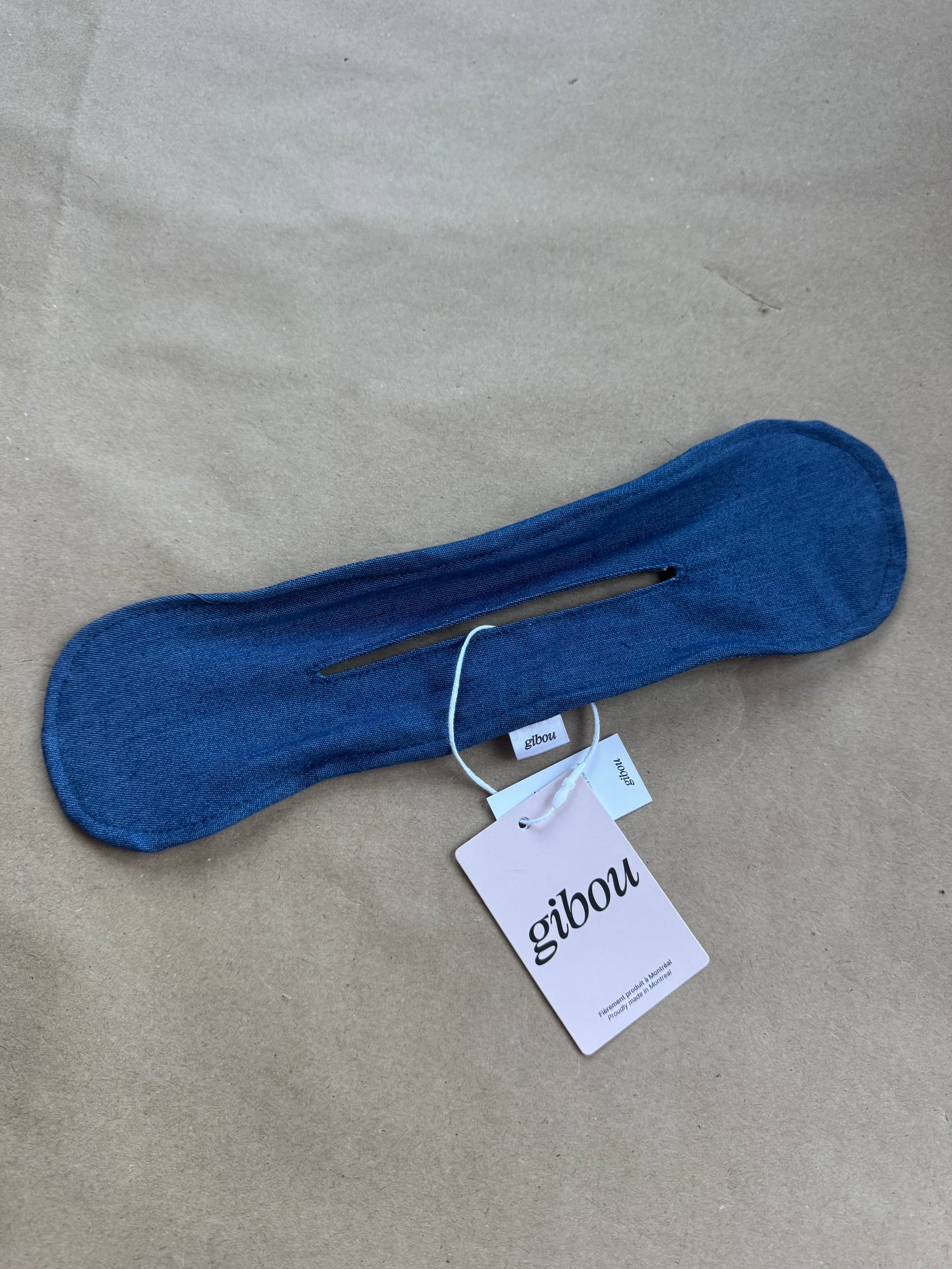 Imparfait - Accessoire à chignon denim bleu