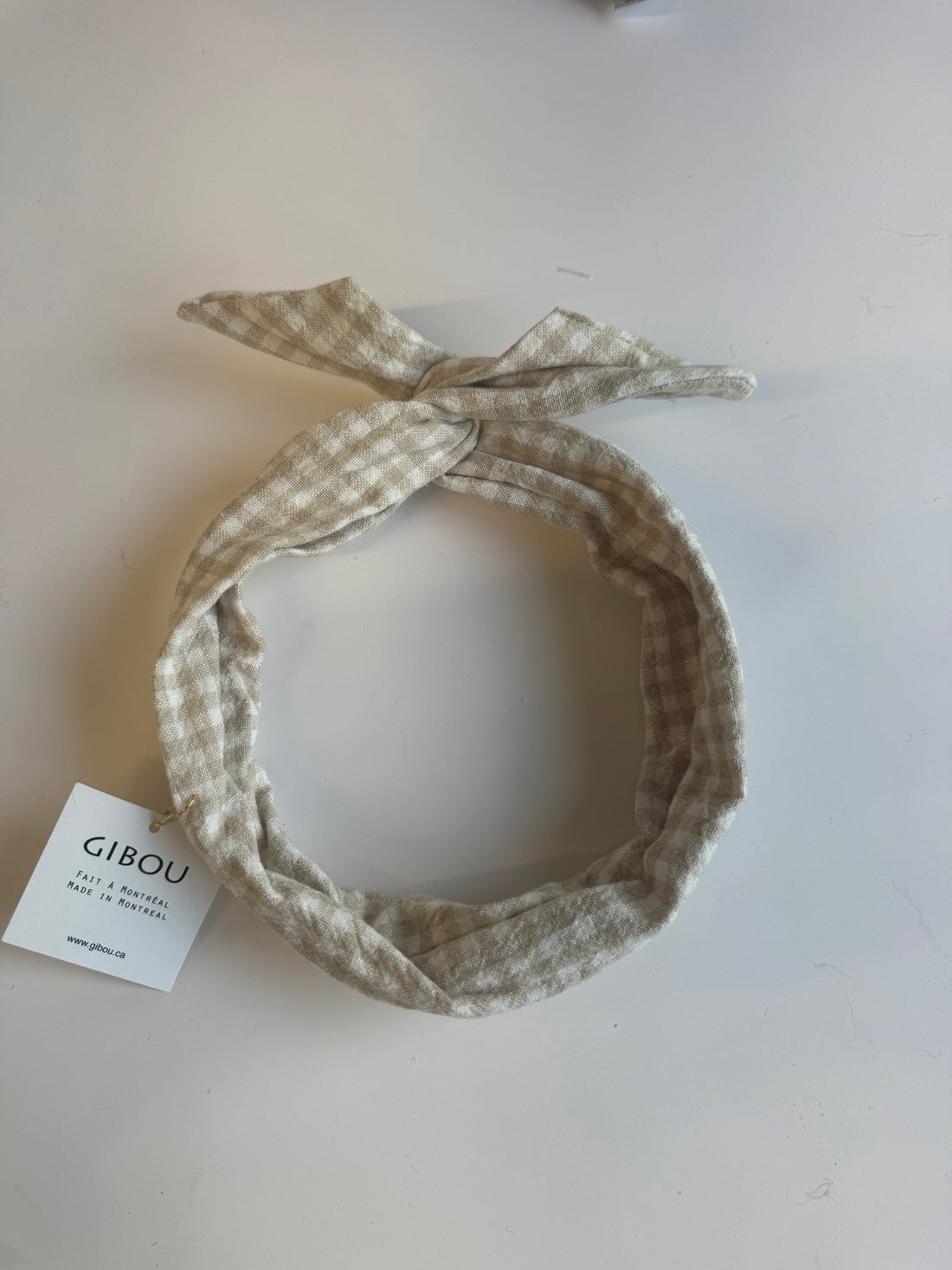 Échantillon - Bandeau à torsader à carreaux