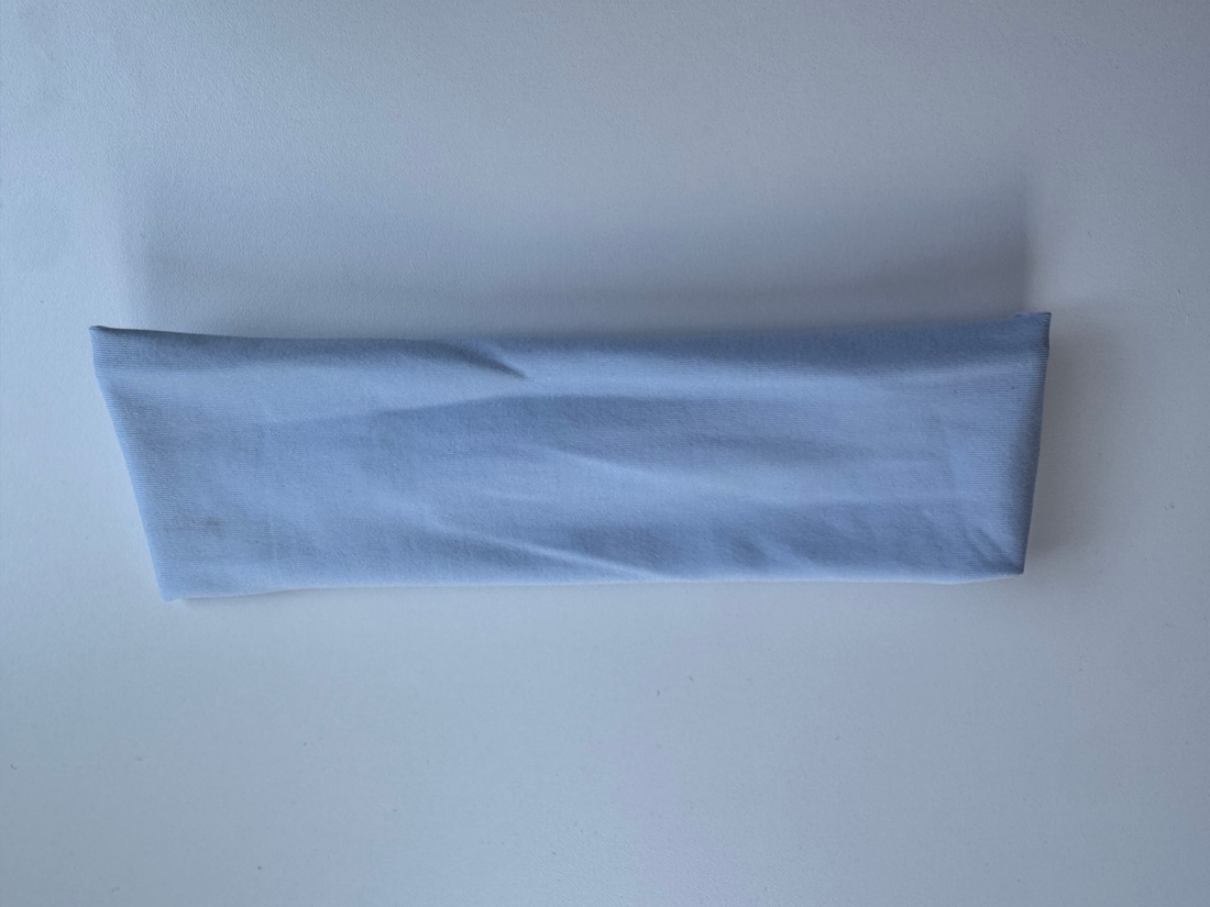 Échantillon - Bandeau plat Cotna bleu glacier