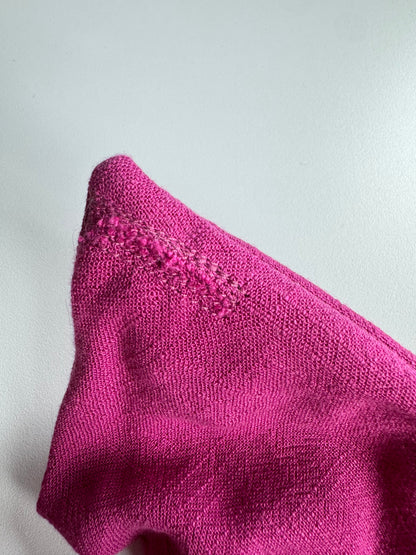 Échantillon - Bandeau large à torsader rose magenta