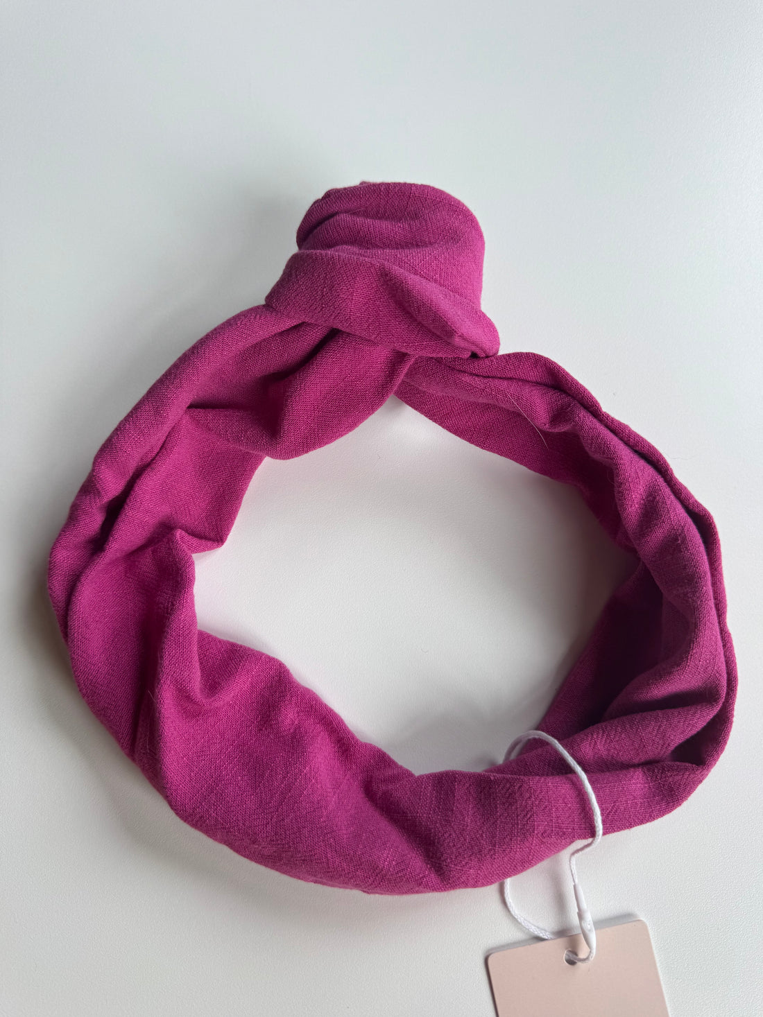 Échantillon - Bandeau large à torsader rose magenta