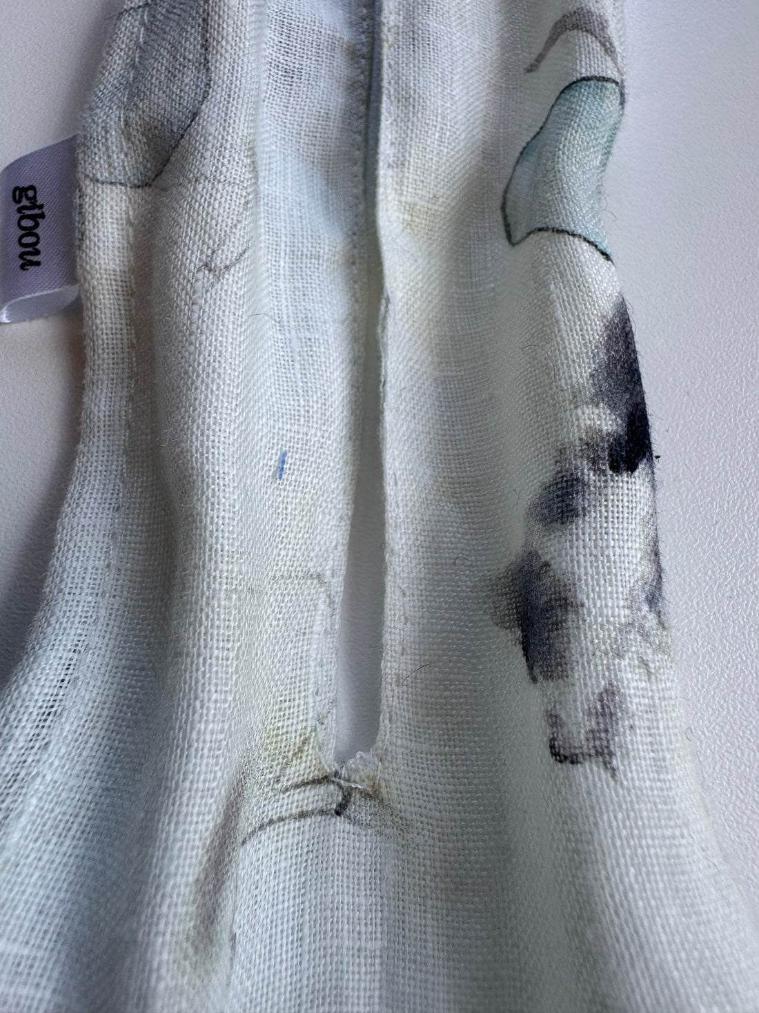 Échantillon - Accessoire à chignon lin bleu