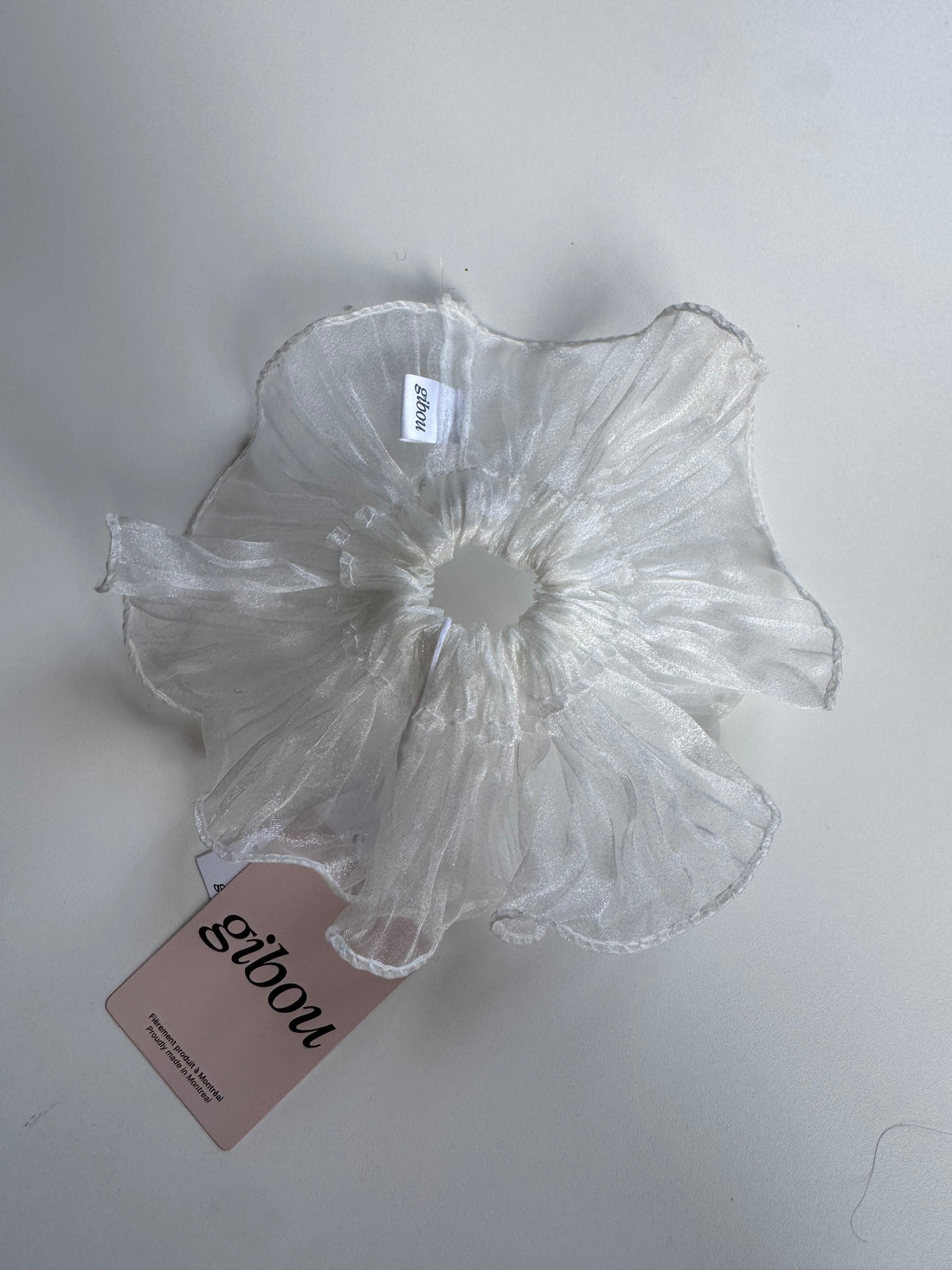 Échantillon - Chouchou blanc organza