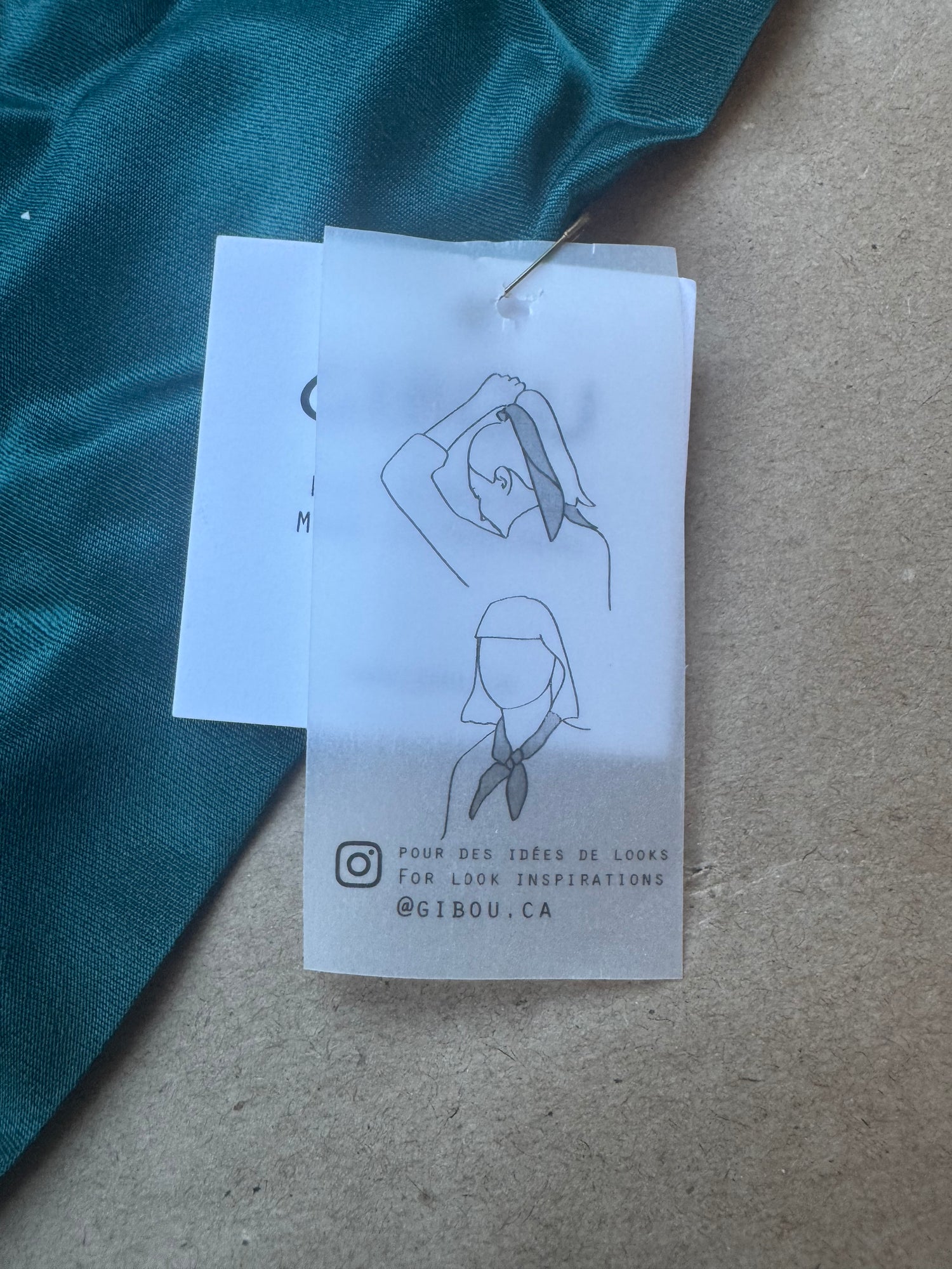 Échantillon -  Foulard multifonctionnel émeraude