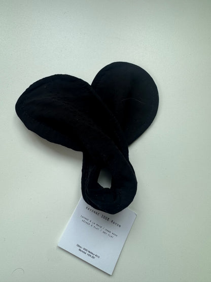 Sample - Black dobby bun accessory