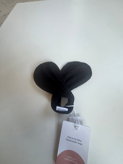 Sample - Black dobby bun accessory