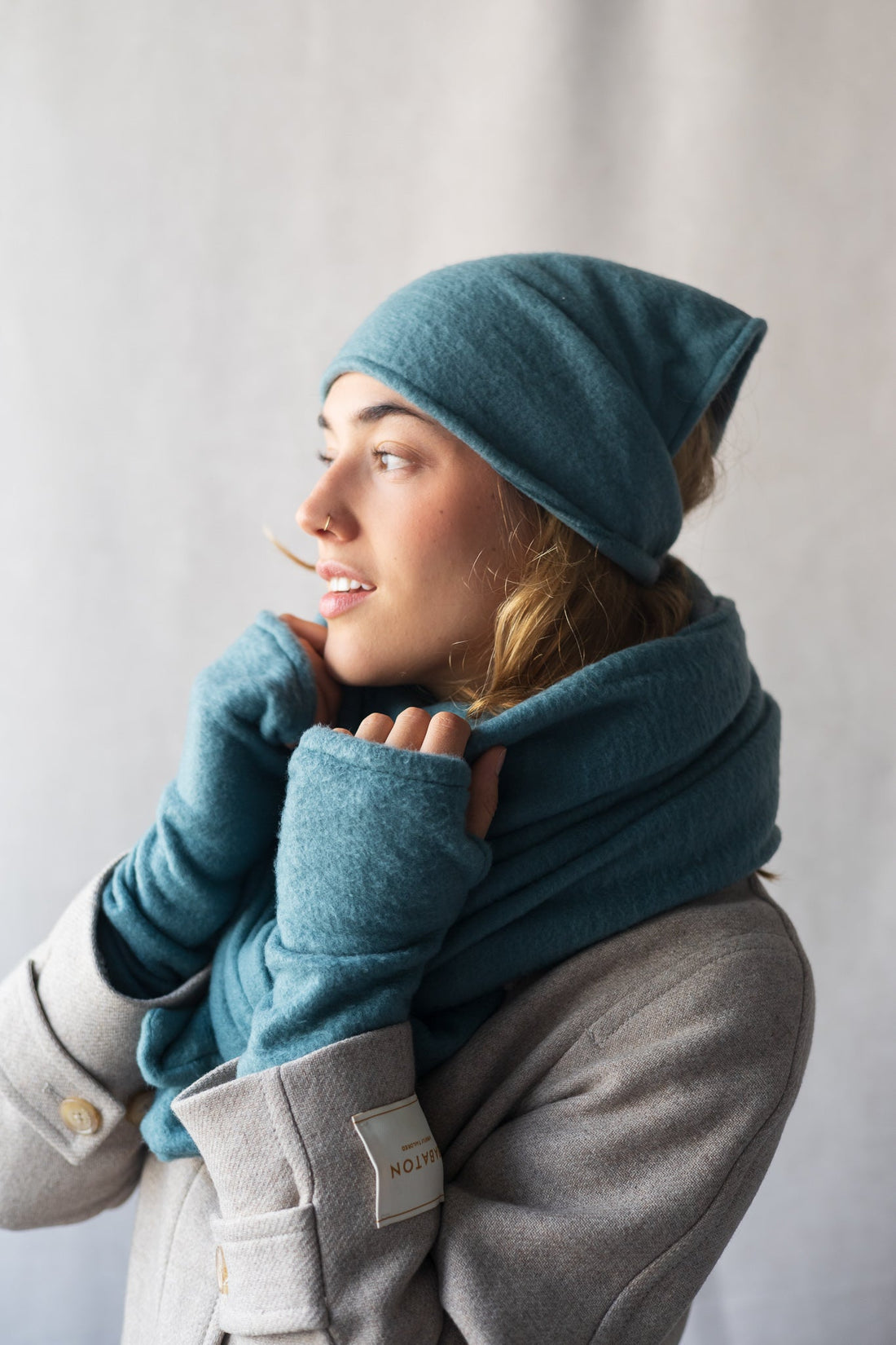 Échantillon - Bandana triangle ultra doux vert