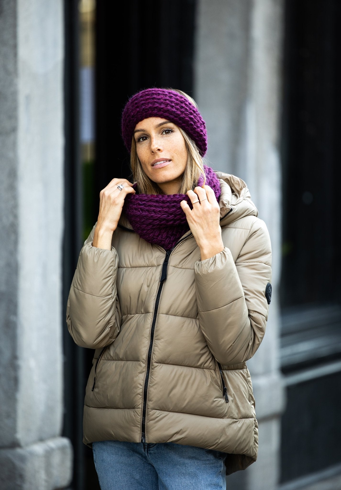 Échantillon - Bandeau tricoté à la main sans doublure