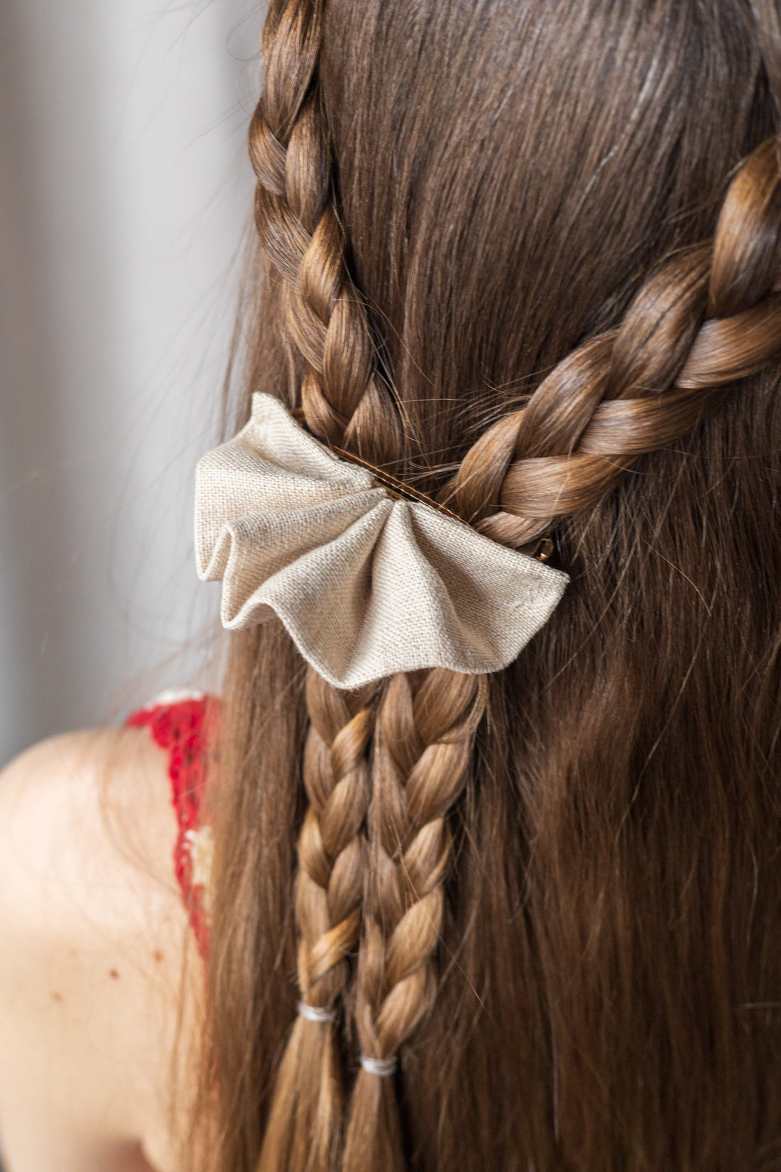 Barrette coquillage en lin - gibou.ca