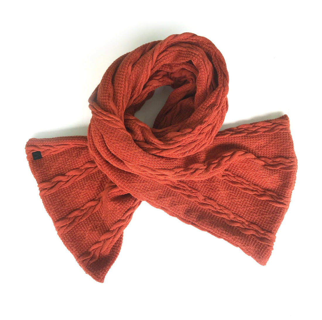 Foulard tressé orange - gibou.ca